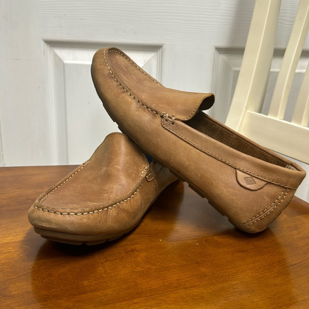 Men’s Sperry Topsider Loafer Harpswell Brown 10.5 Gold Cup Driving Moccasin